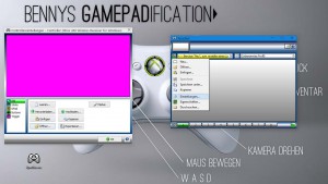 Die Standardansicht zum einrichten eines neuen Gamepads in Xpadder.