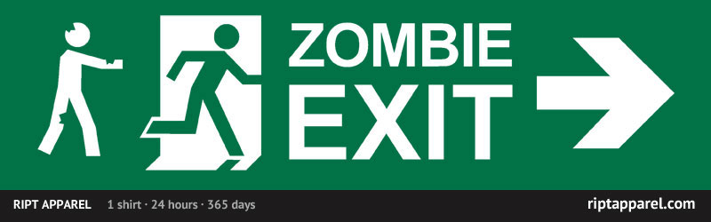Zombie Exit T-Shirt Motiv
