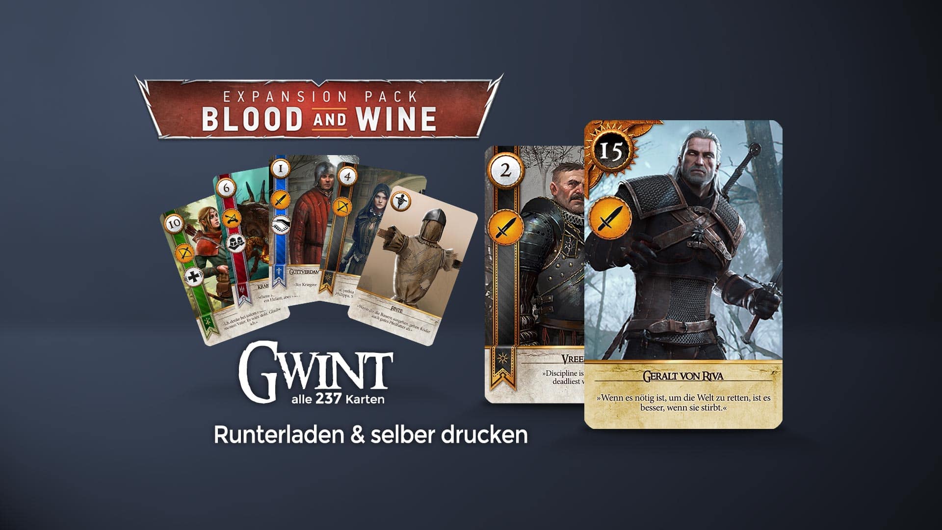Selber basteln: Gwint-Kartenset / Gwent playing cards + DLC-Update  (Deutsch/English) –